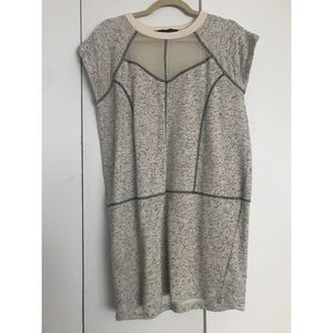 French Connection knit dress with sheer neckline